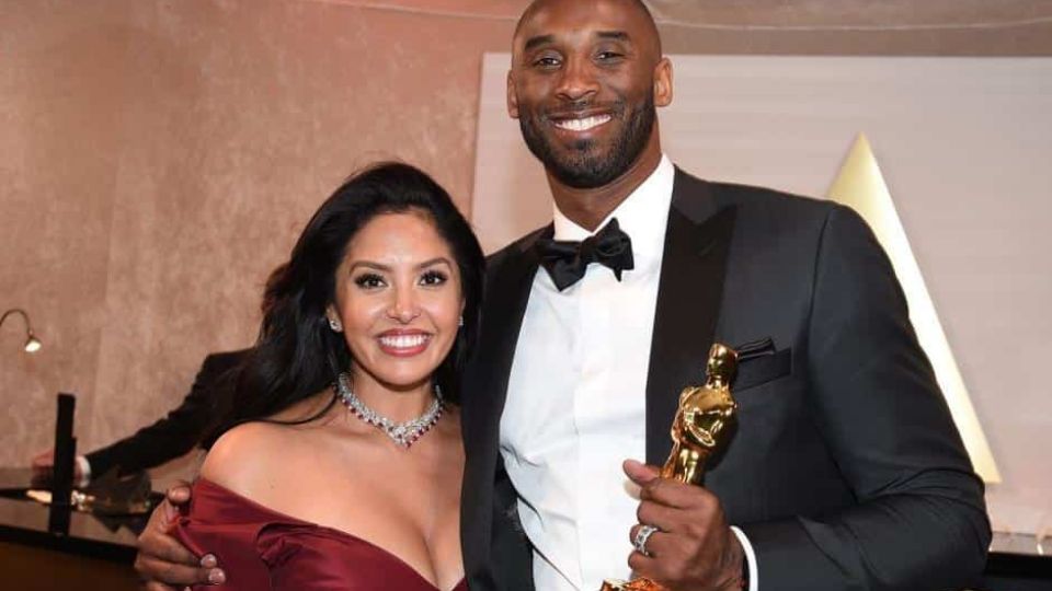 Vanessa y Kobe Bryant en la entrega de los premios Oscar, cuando el ex basquetbolista ganó una estatuilla