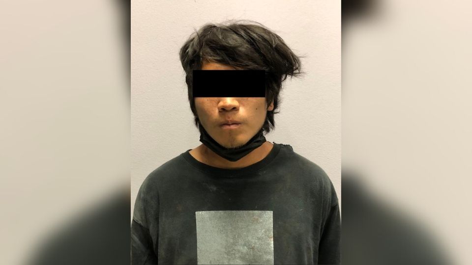 El joven detenido por la Policía de Escobedo. Foto: Cortesía