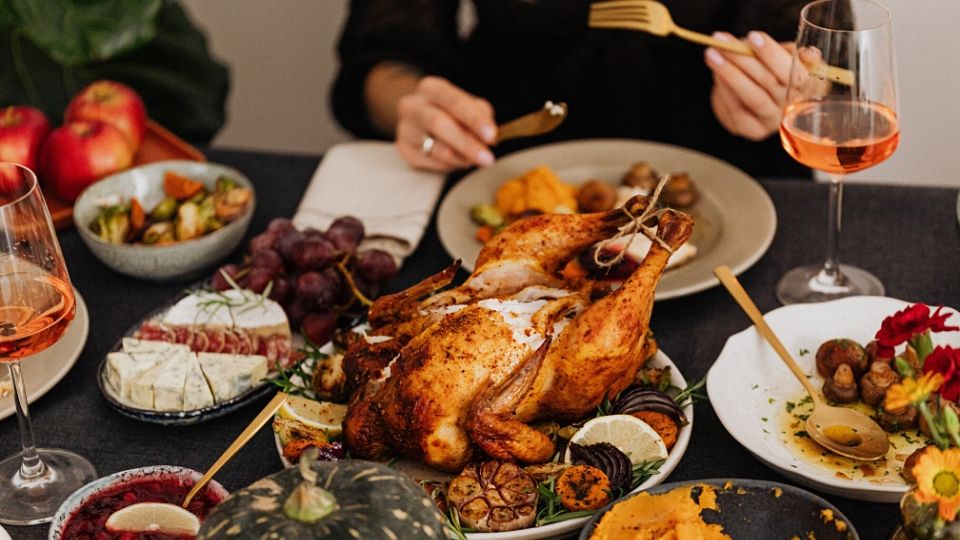 Cena tradicional de Acción de Gracias. Foto: Karolina Grabowska en Pexels