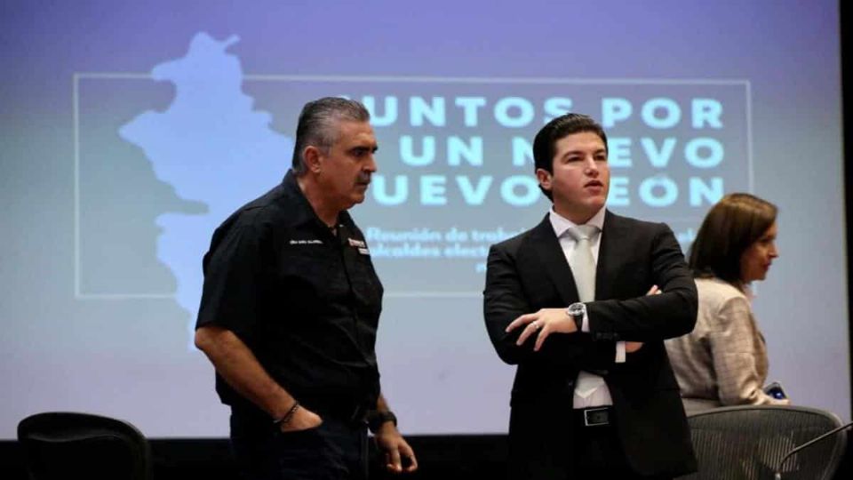 César Garza y el gobernador Samuel García.