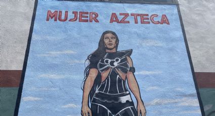 Pintan mural de 'Mujer Azteca' para reconocer e inspirar a mujeres mexicanas