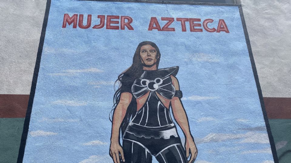 Mural de 'Mujer Azteca' en San Nicolás