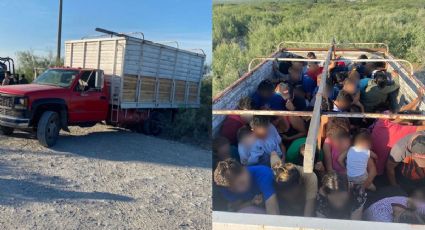 Rescatan a 103 migrantes de caja de camión abandonado en General Bravo