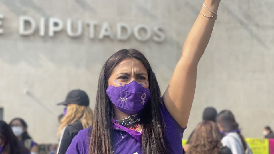 Olimpia celebrando afuera del Congreso. Foto: Twitter Olimpia