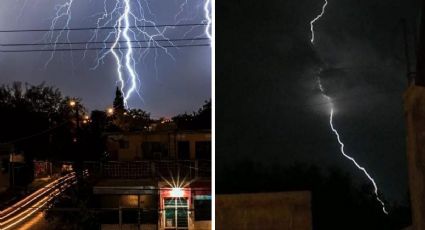 Regios captan rayos y lluvia durante la tormenta