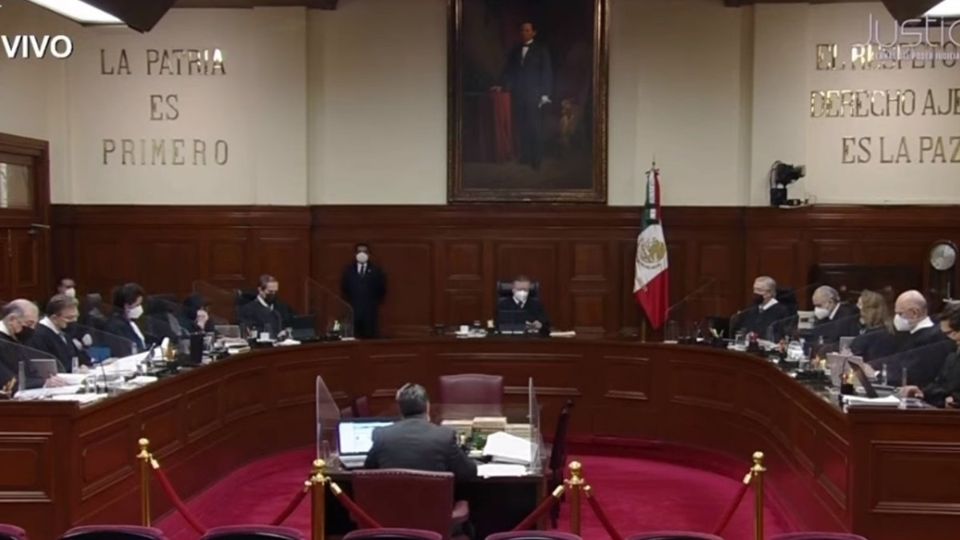 Sesión de la SCJN en la que se trató el tema de la despenalización del aborto. Foto: Cortesía