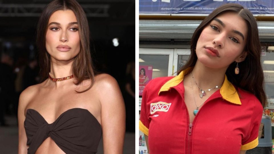 Comparan a Hailey Bieber con cajera del Oxxo.