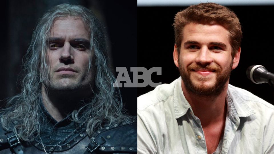 Henry Cavill como 'Geralt de Rivia' en 'The Witcher' y Liam Hemsworth. Foto: Redes sociales