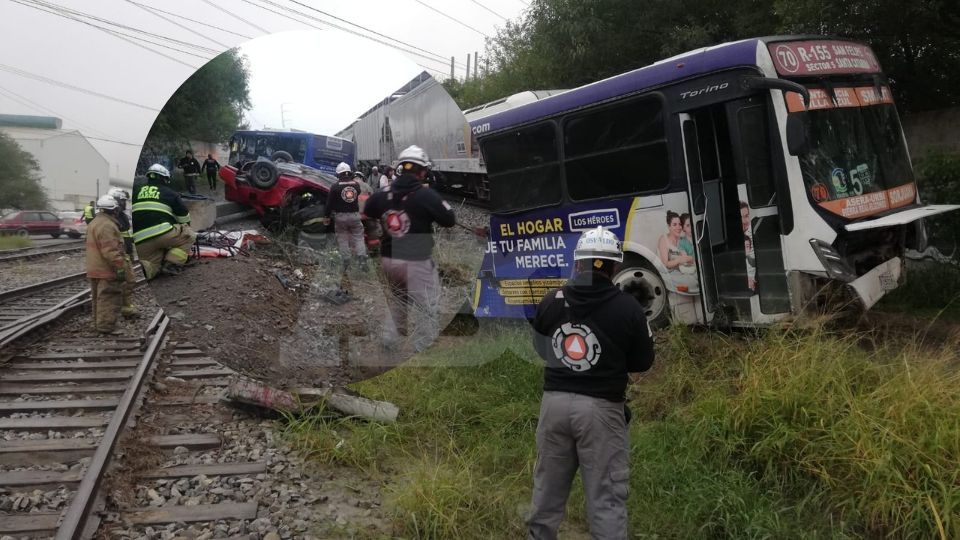 Choque de tren, auto y camión dejó casi una veintena de heridos y un muerto