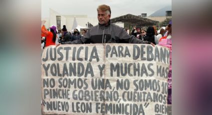 Papá de Yolanda Martínez acude a la marcha en Monterrey