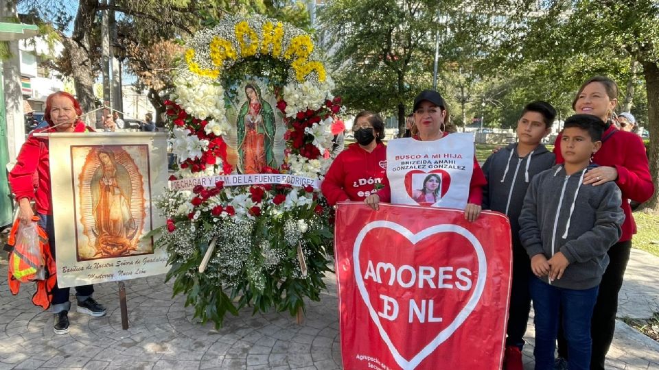 Peregrinan familiares en Monterrey. Foto: Cortesía