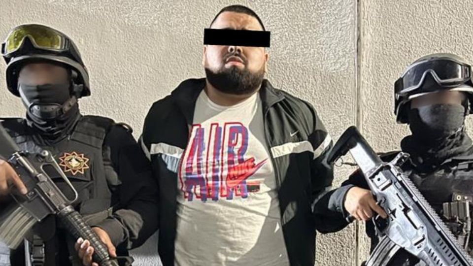 El detenido en Monterrey, Johan 'N' de 23 años de edad. Foto: Cortesía