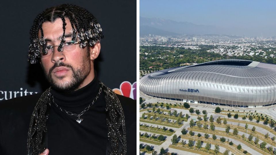 Bad Bunny y el Estadio BBVA. Foto: Archivo