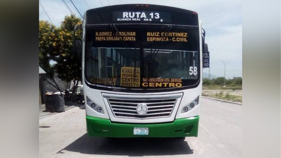 Ruta 13 circula por Monterrey. | Facebook: Ruta 13 Alianza Real.