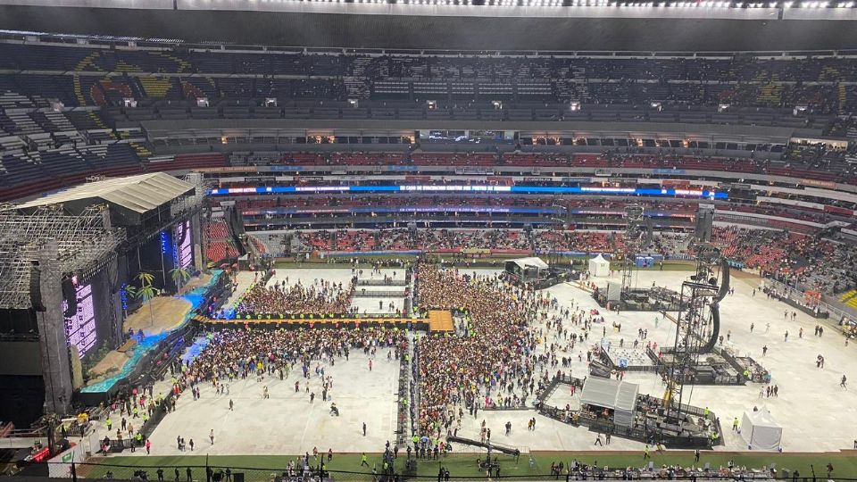 El Estadio Azteca luce vacío. Foto: Redes Sociales