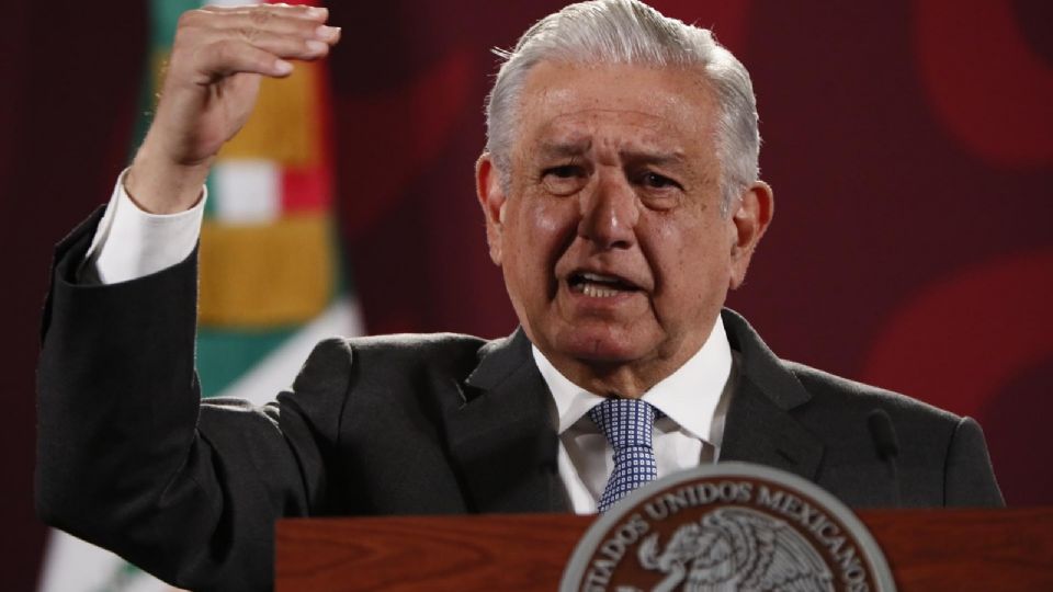 López Obrador en conferencia de prensa.