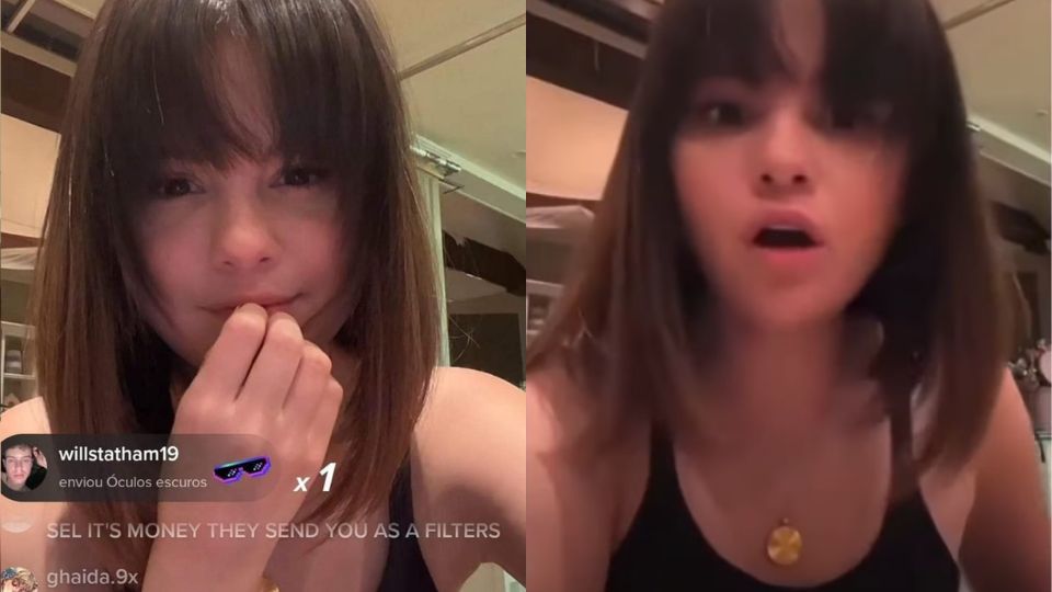 Selena Gomez durante su live en TikTok. Foto: TikTok