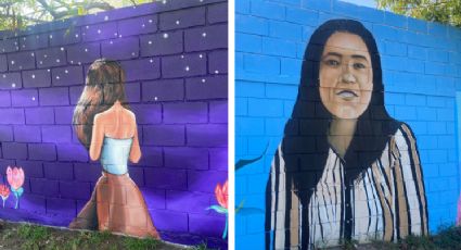 Pintan en San Nicolás mural en recuerdo de mujeres desaparecidas