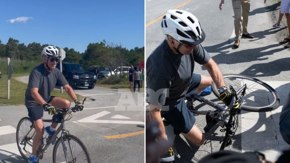 El mandatario estadounidense sufrió una caída cuando andaba en bicicleta.