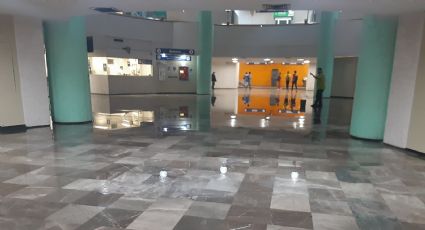 Por lluvias, nace laguna en la Estación Zaragoza