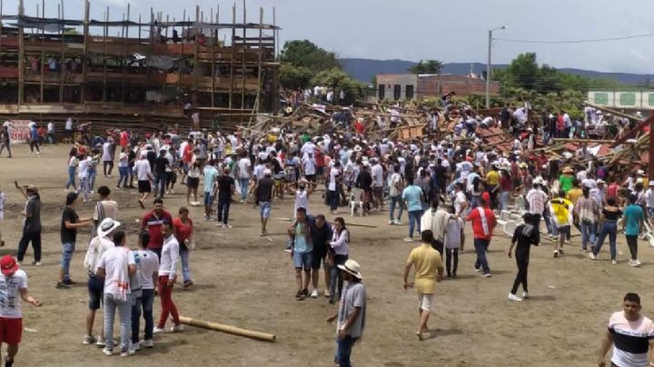 Tragedia en Plaza de Toros en Colombia, colapsan tribunas