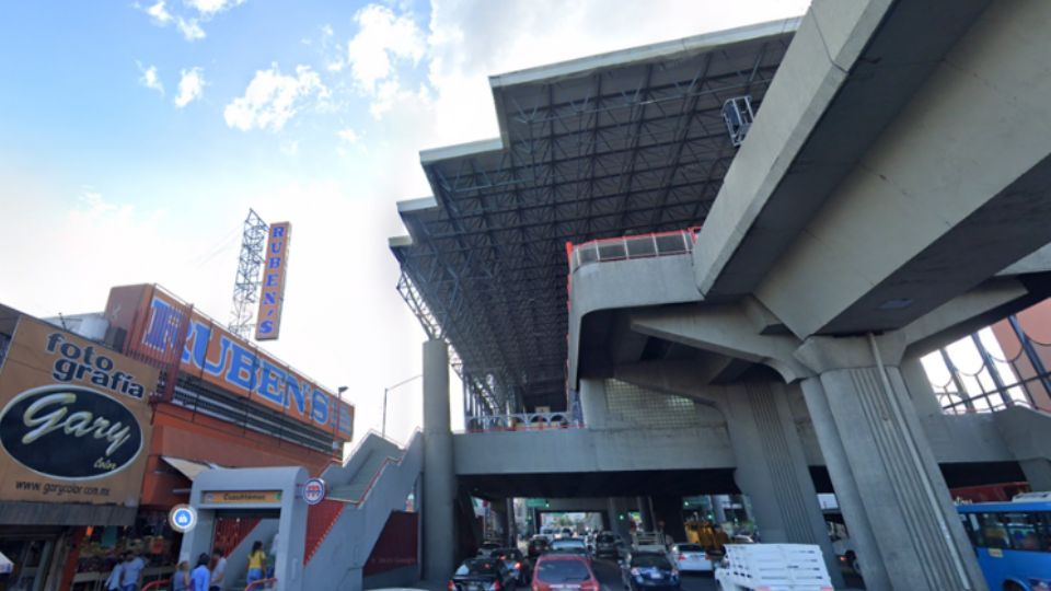 Estación Cuauhtémoc, en Monterrey. Foto: Google Street.