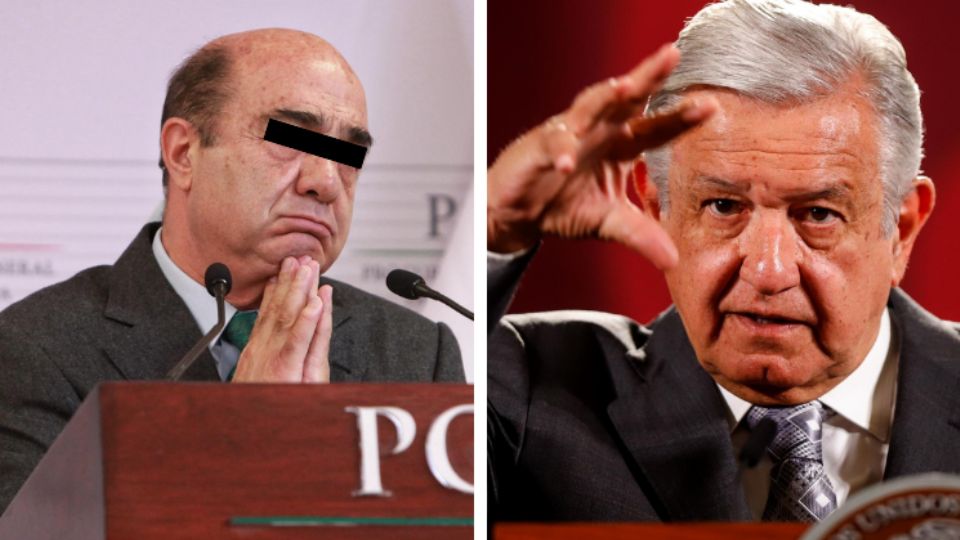 Murillo Karam (Izquierda) y López Obrador (derecha). EFE/Isaac Esquivel