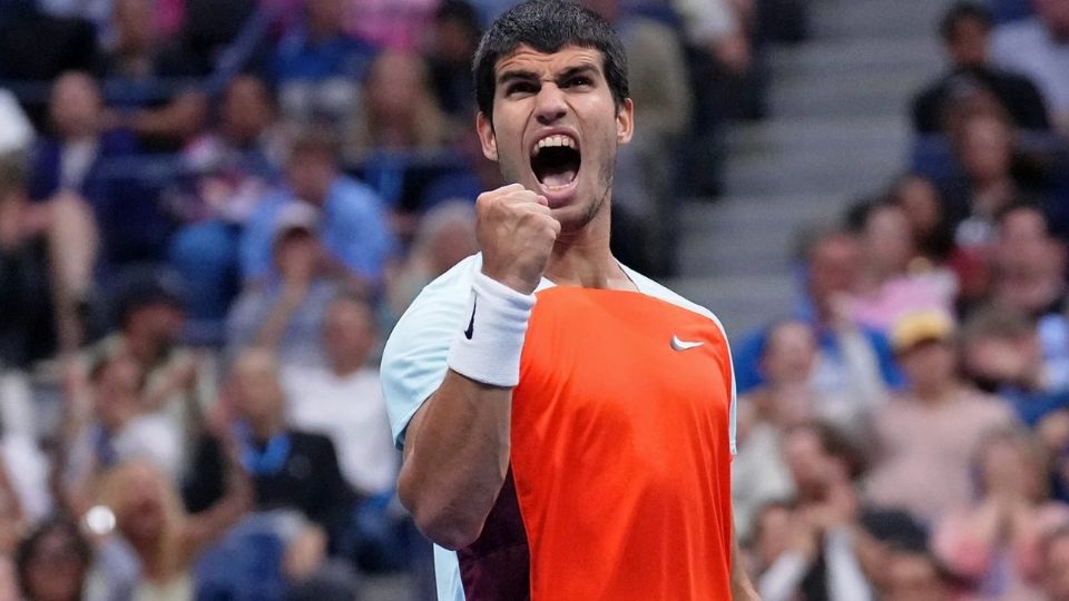 Carlos Alcaraz tras coronarse en el Abierto de Estados Unidos.