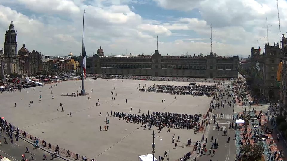 Zona del Zócalo de la Ciudad de México. Foto: YouTube / webcamsdemexico