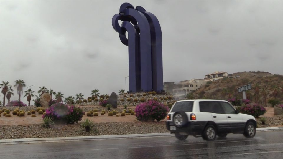 Lluvia en Los Cabos, Baja California. Foto: @GermanMedrano