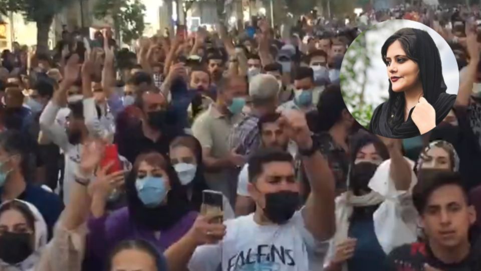 Protestas en Irán por la muerte de Mahsa Amini.