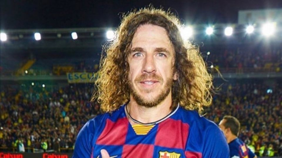 Carles Puyol durante un partido de leyendas de Barcelona.