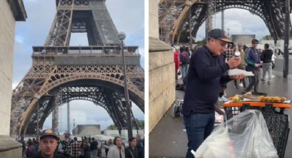 ¿Cuál es tu cita soñada? Así venden elotes junto a la Torre Eiffel