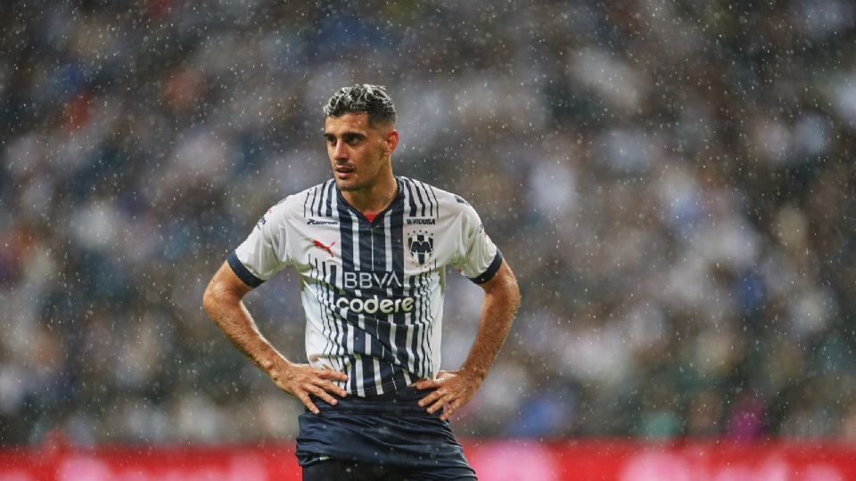 El futbolista de Rayados, Germán Berterame, en un partido de liga en el Estadio BBVA