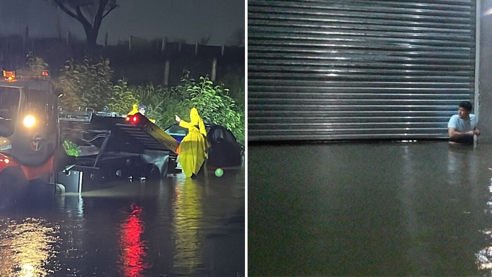 Diferentes sitios donde ocurrieron inundaciones en Nuevo León. Foto: Cortesía