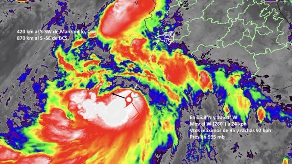 Tormenta tropical Kay se acerca a costas de Jalisco y Colima. Foto: @gobiernocolima