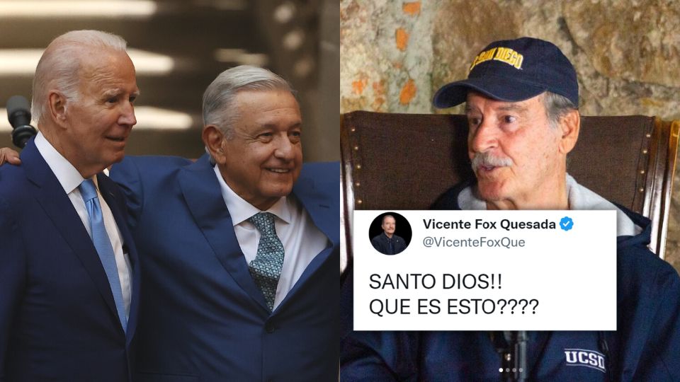 Joe Biden, Andrés Manuel López Obrador. Vicente Fox y su Tweet. Foto: EFE / José Méndez - Archivo