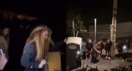 Shakira recibe serenata de sus fans en su casa