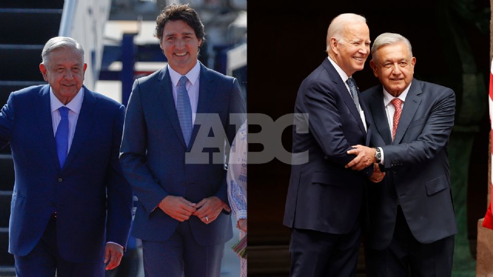 AMLO, Trudeau y Biden. Foto: Especial