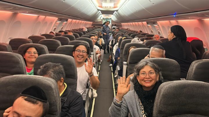 Llega el primer avión de la Sedena a Israel y rescata a 135 mexicanos