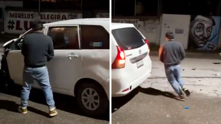 Ebrio atropella a motociclista, orina y se da a la fuga en Cuernavaca