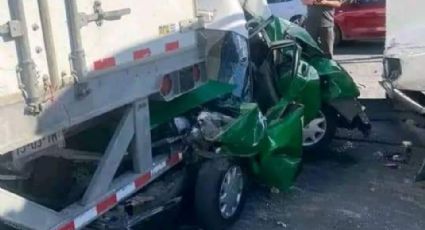 Hombre sobrevive a carambola con 7 involucrados en carretera Monterrey-Saltillo