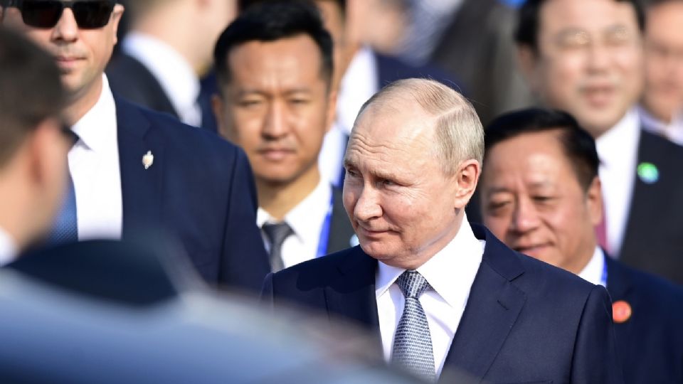 El presidente de Rusia, Vladimir Putin, llega al Aeropuerto Internacional de Beijing Capital para asistir al Tercer Foro de la Franja y la Ruta en Pekín, China.