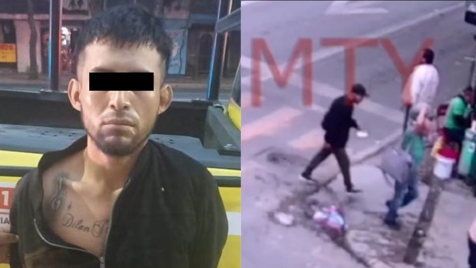 Joven detenido tras presuntamente robar un celular, en el centro de Monterrey.