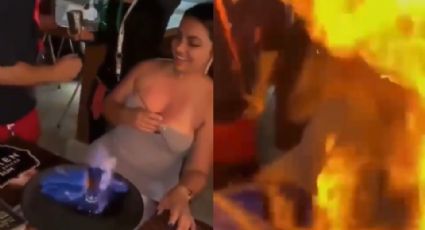 Video: En pleno festejo de cumpleaños joven se incendia por 'shot flameado'