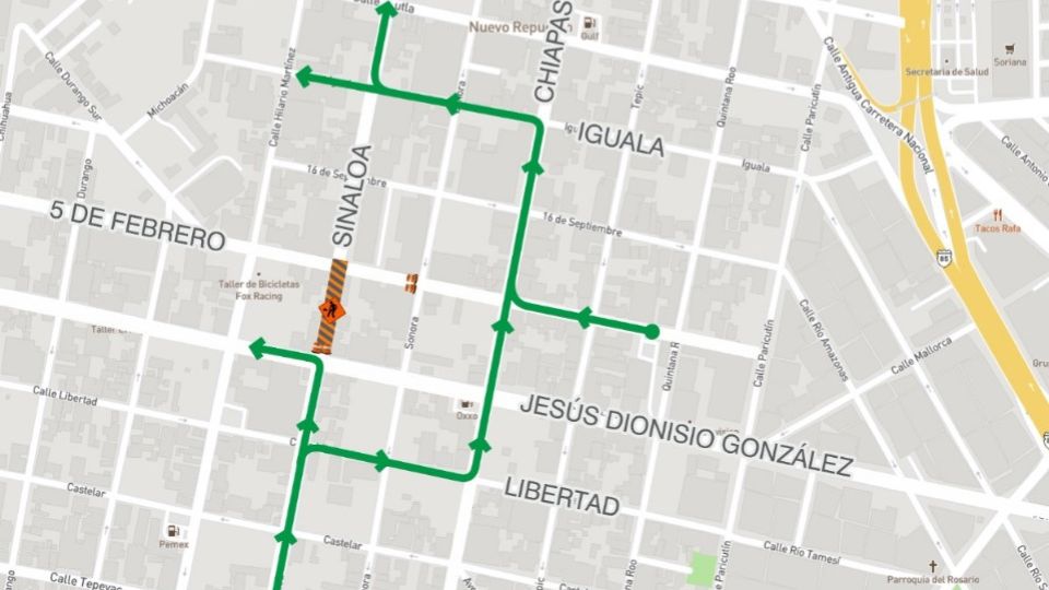 Mapa de las calles en las que habrá trabajos de rehabilitación de pavimento.