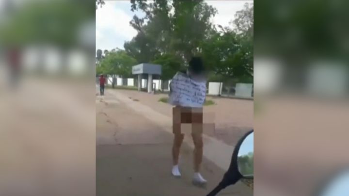 Joven es amarrado a poste por vender 'vapes' en escuelas de Sinaloa