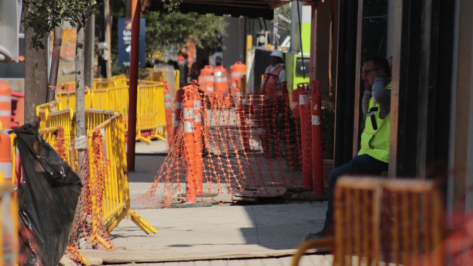 Obras en Centrito Valle, en el municipio de San Pedro.