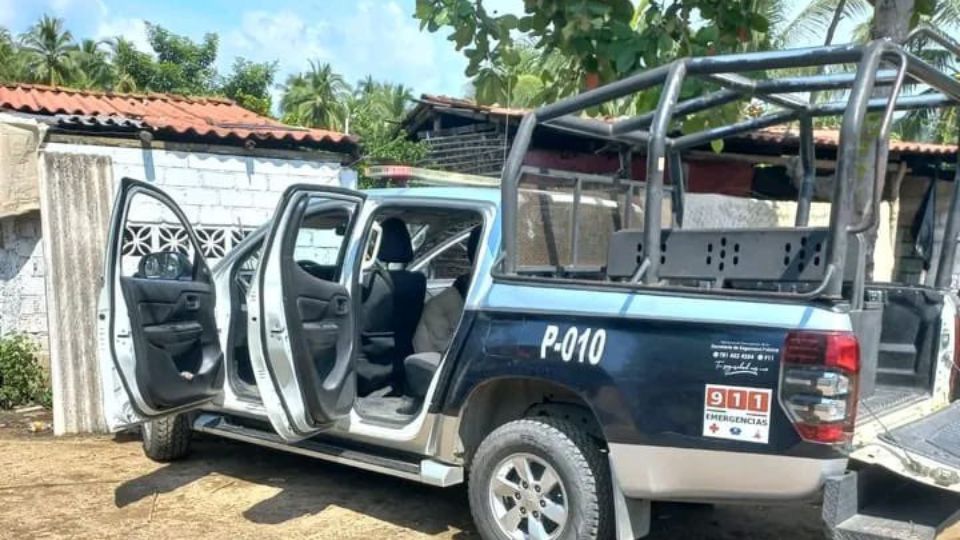 Patrulla de la policía municipal de Coyuca de Benítez.