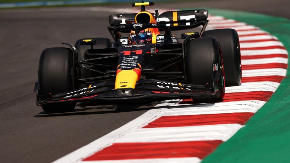 Sergio Pérez, durante la practica 3 del GP de México.